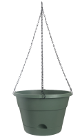 LEONARD Self Watering Hanging Basket Green 33cm