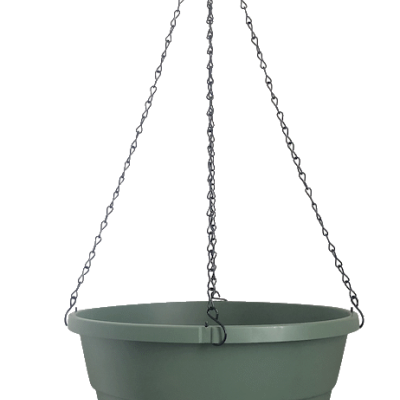 LEONARD Self Watering Hanging Basket Green 33cm