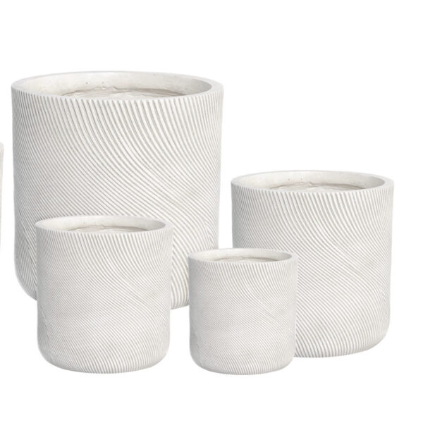 Helix Cylinder Pot White [Sz:XSmall]