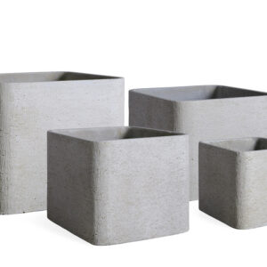 CRETE Square Pot White [Sz:Small]