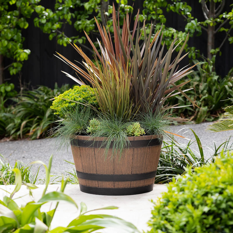 Whisky Barrel Planter OAK 64cm