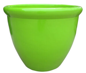 352 Decor Pot Gloss Lime Green [Sz:Small]
