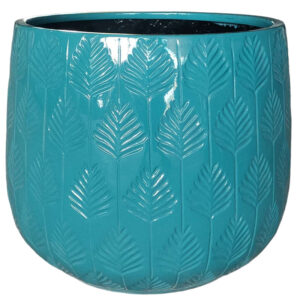 BUNGE Palm Leaf Pot Turquoise [Sz:Small]