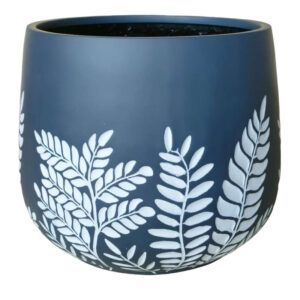 BUNGE Fern Pot Dark Grey/White [Sz:Small]