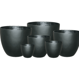 Fibreglass Egg Pot Matt Black [Sz:XSmall]