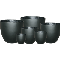 Fibreglass Egg Pot Matt Black