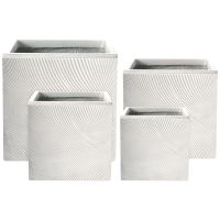 HELIX Cube Pot White