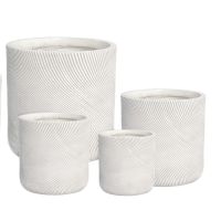Helix Cylinder Pot White