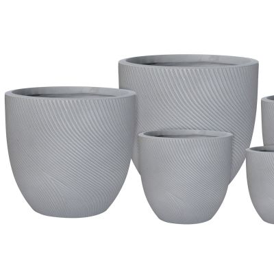 Helix Egg Pot Grey